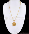 Light Weight 1 Gram Gold Floral Dollar With Wheat Chain BGDR1778