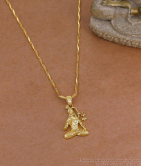 Daily Wear Adi Yogi Shivan Pendant Gold Plated Wheat Chain Online BGDR1779