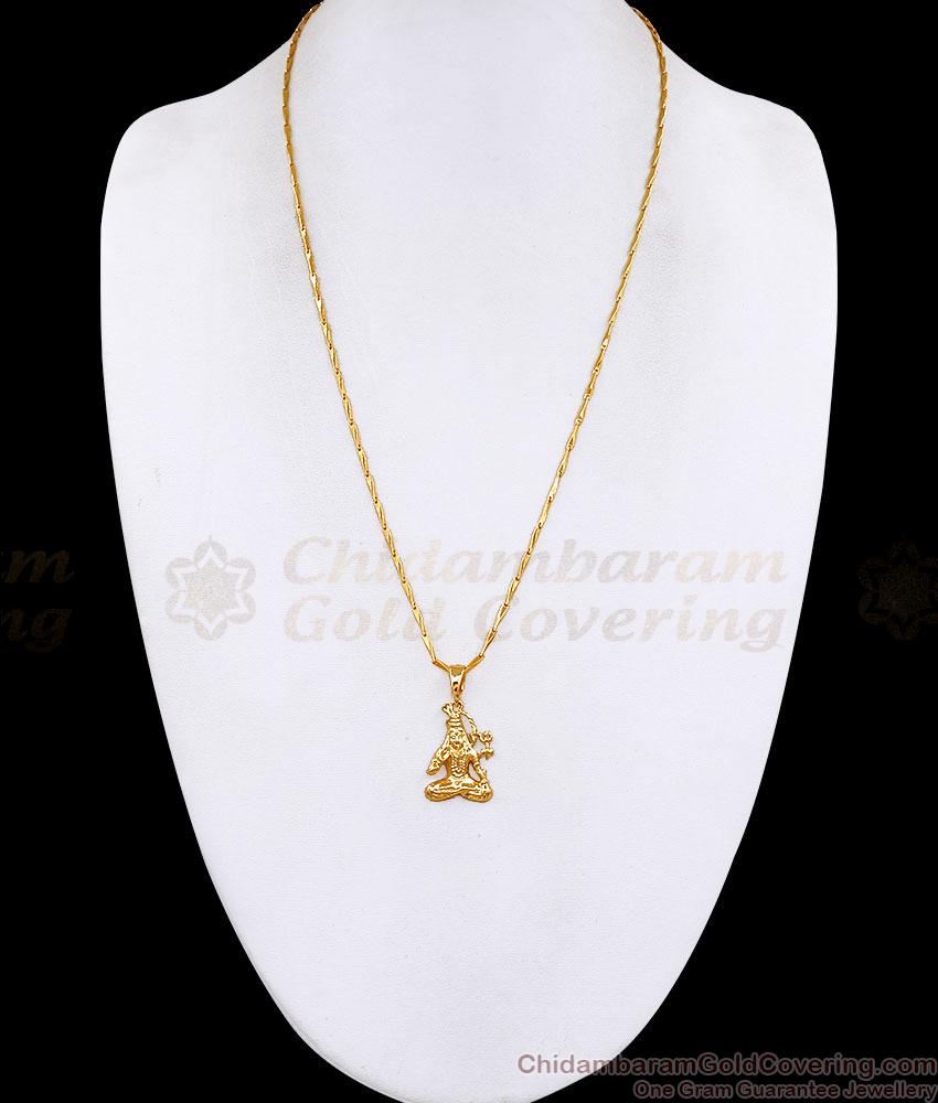 Daily Wear Adi Yogi Shivan Pendant Gold Plated Wheat Chain Online BGDR1779