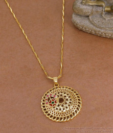 Beautiful Ad Stone Mango Design Gold Dollar Chain BGDR1783