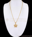 Trendy White Stone 3D Floral Pendant Gold Dollar Chain BGDR1784 Trendy White Stone 3D Floral Pendant Gold Dollar Chain BGDR1784