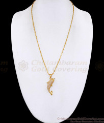 Stylish Dolphin Stone Dollar Chain 1 Gram Gold Jewelry BGDR1788 Stylish Dolphin Stone Dollar Chain 1 Gram Gold Jewelry BGDR1788