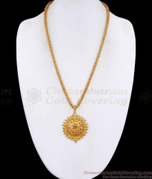 New Gold Plated Single Ruby Stone Dollar Chain Online BGDR1789