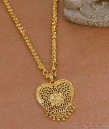 Heart Shaped Gold Plated Plain Dollar Chain Collections BGDR1791