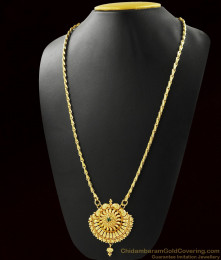 Daily Wear Guarantee Green AD Stone Dollar Chain | BGDR276 Daily Wear Guarantee Green AD Stone Dollar Chain | BGDR276