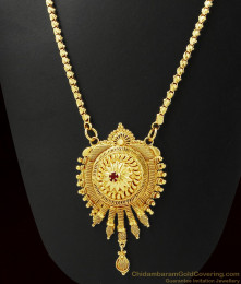 Unique Handcrafted Red AD Stone Dollar Chain | BGDR278 Unique Handcrafted Red AD Stone Dollar Chain | BGDR278