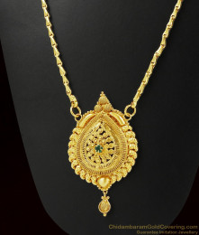 Daily Wear Guarantee Green AD Stone Dollar Chain | BGDR279 Daily Wear Guarantee Green AD Stone Dollar Chain | BGDR279