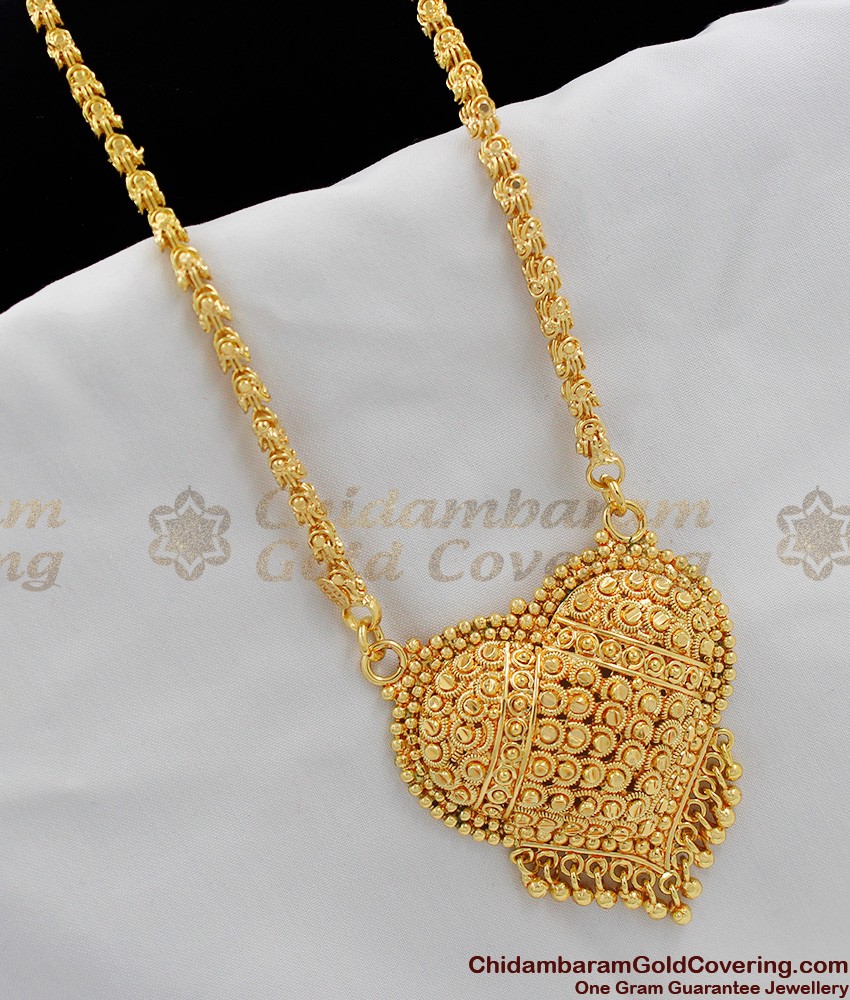 Heart Shape Pure Gold Dollar Chain For Girls BGDR309