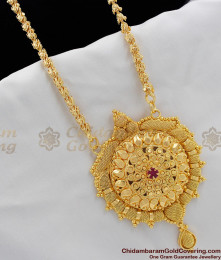 Creative Red Stone Gold Dollar Chain For Ladies BGDR311 Creative Red Stone Gold Dollar Chain For Ladies BGDR311