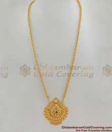 Single Red Stone Gold Dollar Chain For ladies BGDR314 Single Red Stone Gold Dollar Chain For ladies BGDR314