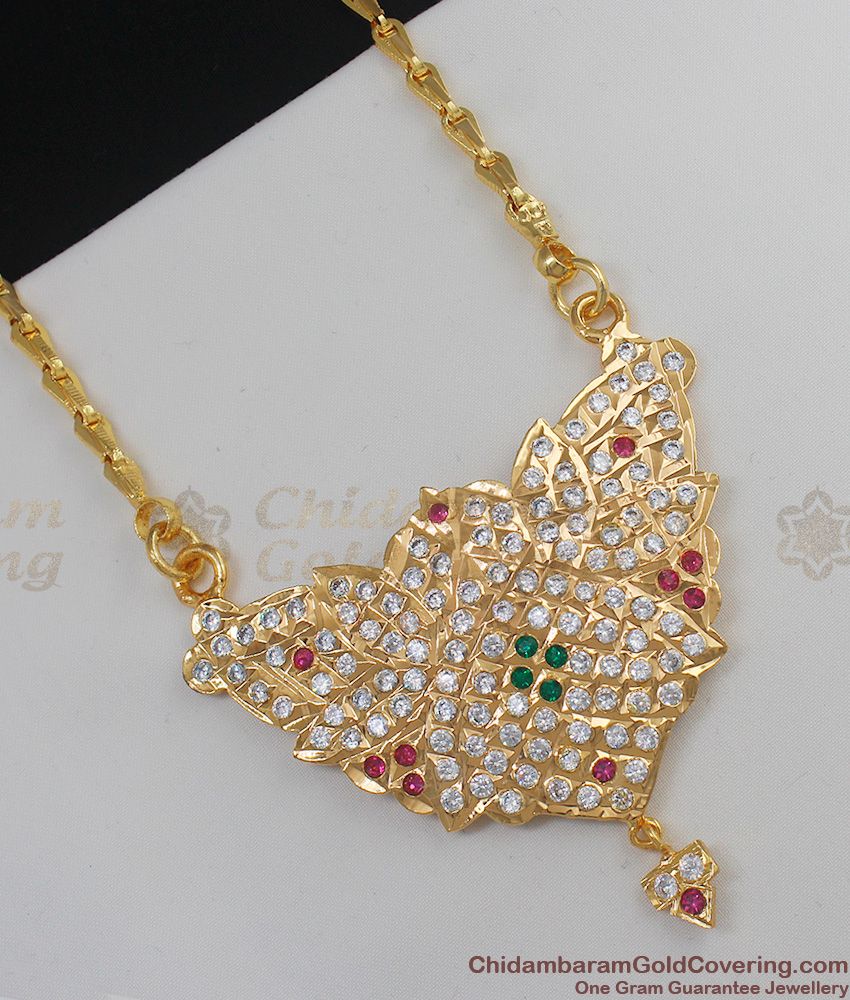 Grand Impon Multi Color Stone Gold Plated Dollar Chain Bridal Collection Online BGDR348