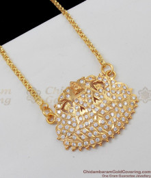 Full White Stone Impon Gold Lakshmi Design Dollar Chain For Regular Use BGDR360 Full White Stone Impon Gold Lakshmi Design Dollar Chain For Regular Use BGDR360