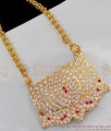 Grand Heavy One Gram Gold Traditional Impon Big Lotus Dollar Chain For Womens BGDR383