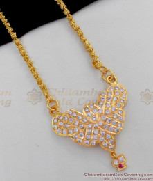 Pretty Impon AD White Stone Gold Impon Dollar Chain Traditional Jewelry BGDR391 Pretty Impon AD White Stone Gold Impon Dollar Chain Traditional Jewelry BGDR391