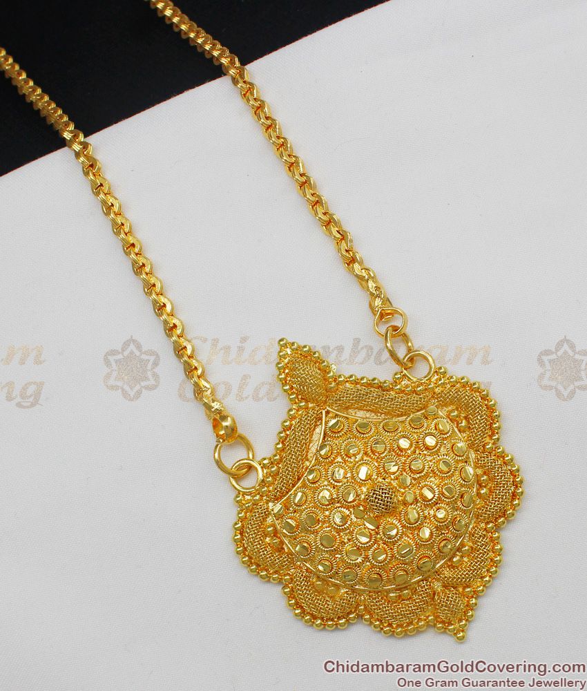 Plain Gold Plated Traditional Pattern Dollar Without Stones Bridal Jewelry Design BGDR411
