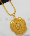 Grand Bridal Design Big Gold Dollar With White Diamond Kerala Model Jewellery BGDR421