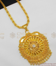 Grand Bridal Design Big Gold Dollar With White Diamond Kerala Model Jewellery BGDR421 Grand Bridal Design Big Gold Dollar With White Diamond Kerala Model Jewellery BGDR421