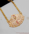 Lovely Swan Gati Stone Gold Plated Dollar Chain Five Metal Jewelry Designs BGDR459