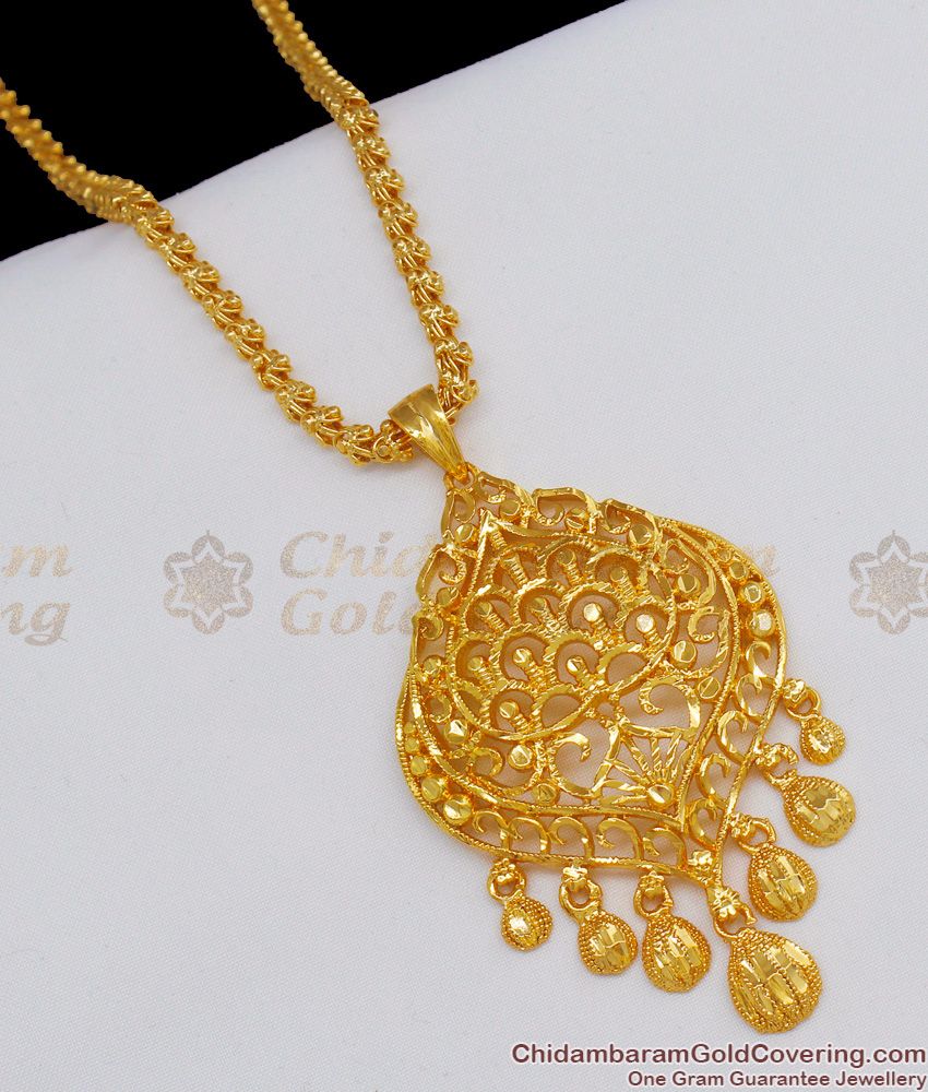 Admiring Peacock Design Gold Tone Dollar Chain New Arrivals BGDR474