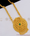 Kerala Design Gold Plated Classic Dollar Chain With Emerald Stone Regular Wear Jewelry BGDR480