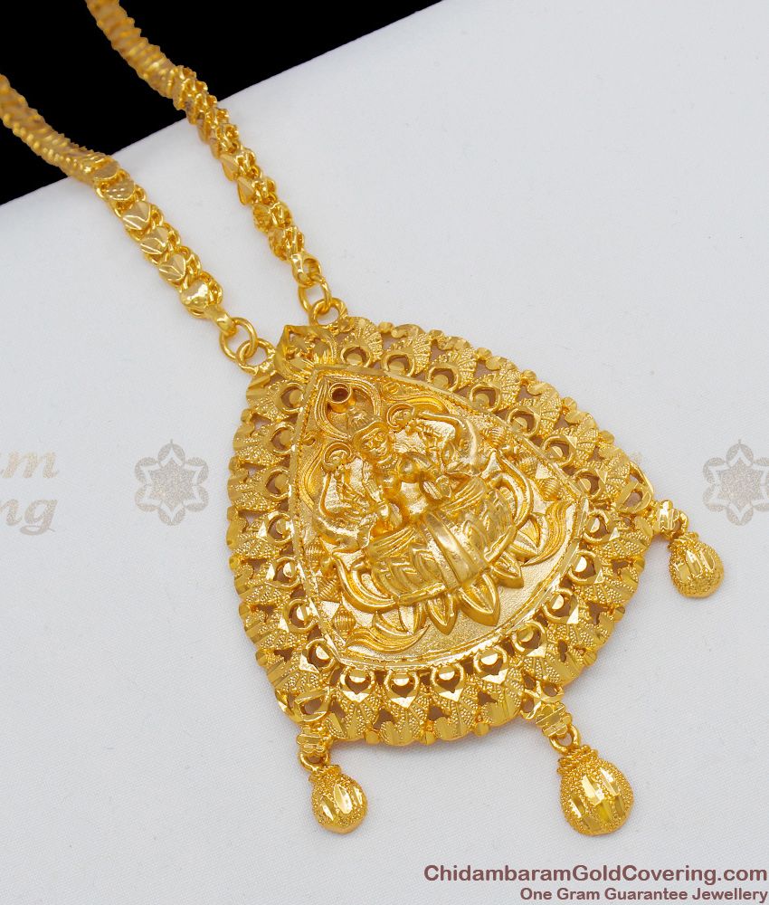 South Indian Bridal Collection One Gram Gold Lakshmi Dollar Chain New Arrivals Jewelry BGDR513