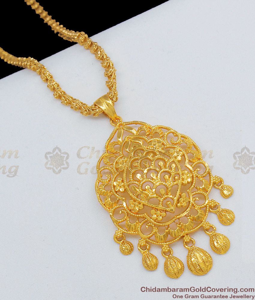 Real Gold Creative Design Dollar Chain Indian Jewelry Collections Online BGDR521