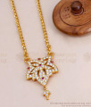 Unique Designer Model Five Metal Gold Dollar Chain With Stones For Ladies Online BGDR546
