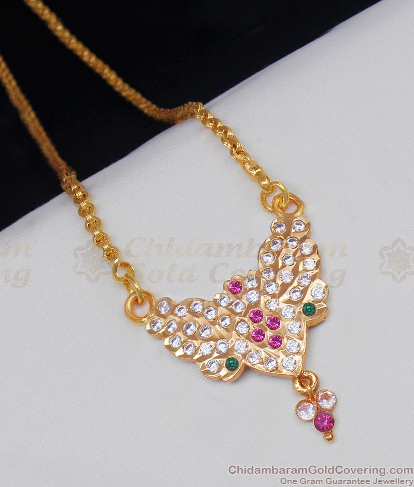 Flower Design Gold Impon Dollar Chain Daily Wear Collection BGDR574