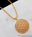 Round Artistic CZ White Stone Gold plated Dollar Chain For Ladies Daily Use BGDR578 Round Artistic CZ White Stone Gold plated Dollar Chain For Ladies Daily Use BGDR578