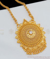 White Stone One Gram Gold Dollar Chain For Ladies Daily Wear BGDR603