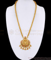 Ruby Emerald Stones Lakshmi Design Gold plated Dollar Chain Daily Wear BGDR605
