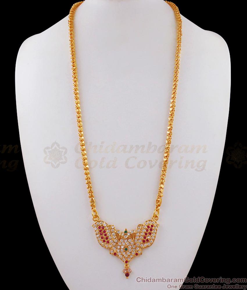 Artistic One Gram Gold Impon Stone Dollar Chain Buy Online BGDR610