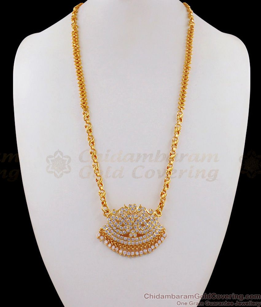 Full White Stone Impon Dollar Chain Gold Imitation Jewelry  BGDR612