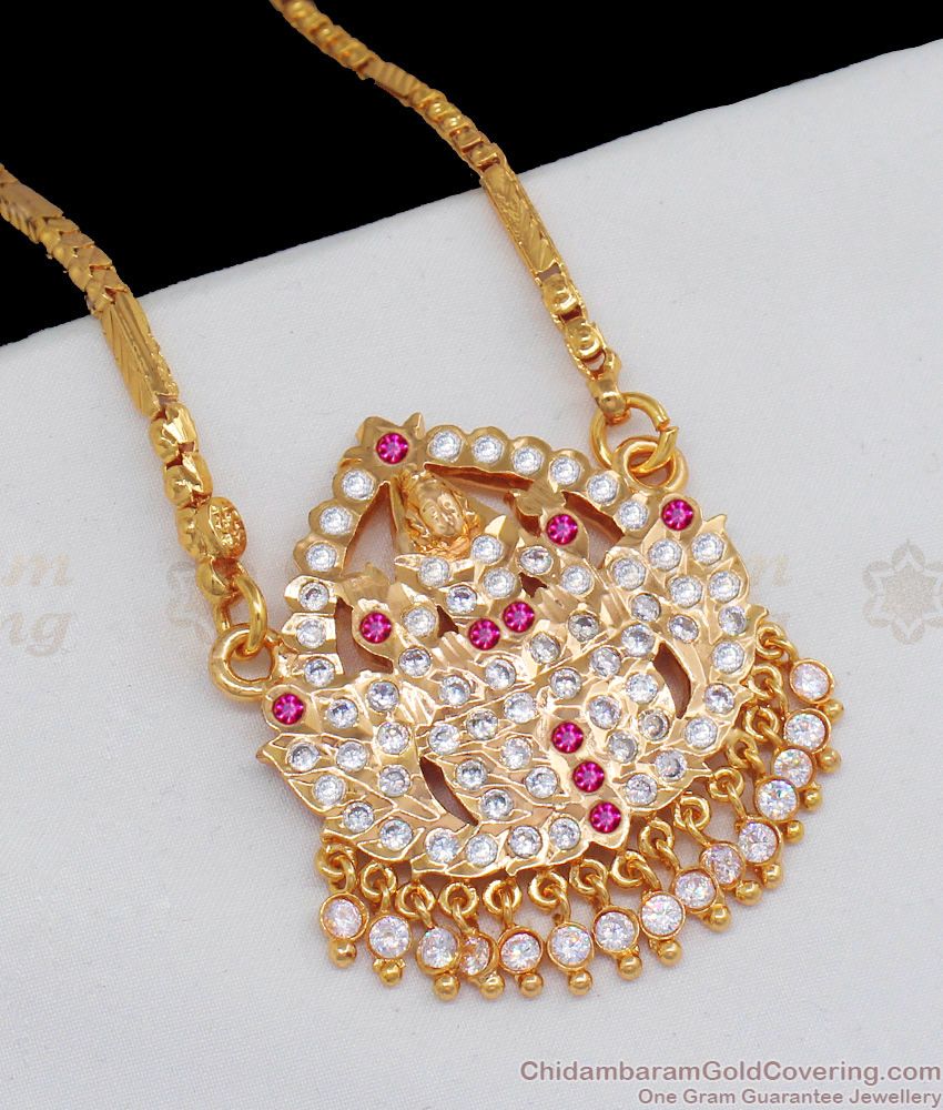 Lakshmi Devi Dollar Chain Gold Tone Imitation Jewelry Shop Online BGDR613