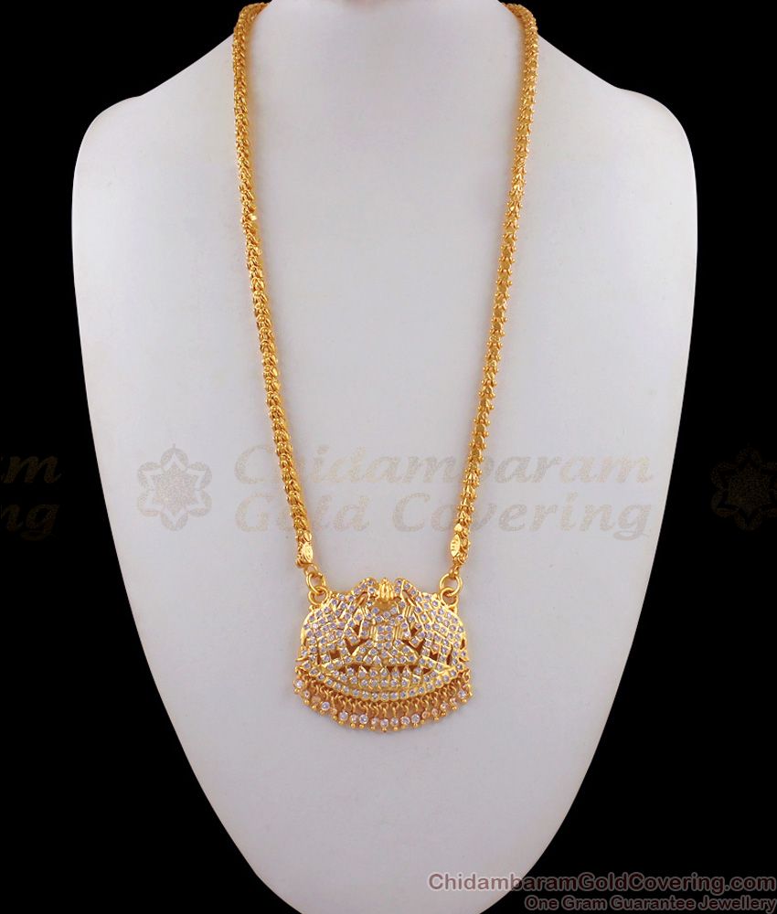 GajaLakshmi Devi Dollar Chain Gold Tone Imitation Jewelry BGDR615