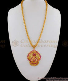 Exclusive Gold Covering Chain With Dollar AD Ruby Stones Jewelry For Women BGDR631 Exclusive Gold Covering Chain With Dollar AD Ruby Stones Jewelry For Women BGDR631