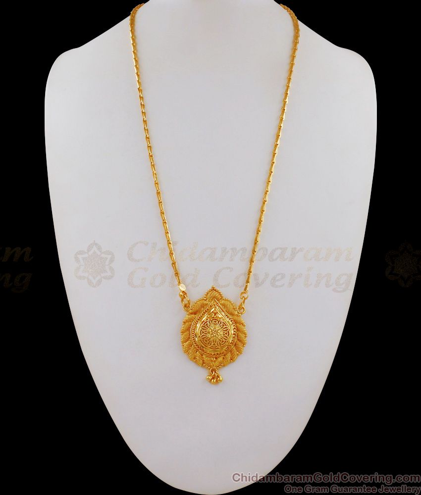 Daily Wear One Gram Gold Dollar Chain For Ladies Buy Online Shopping BGDR636