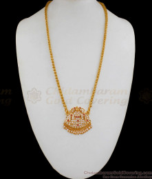 AD Pink Stone Impon Lakshmi Gold Dollar Chain Daily Use Imitation Jewelry BGDR645 AD Pink Stone Impon Lakshmi Gold Dollar Chain Daily Use Imitation Jewelry BGDR645