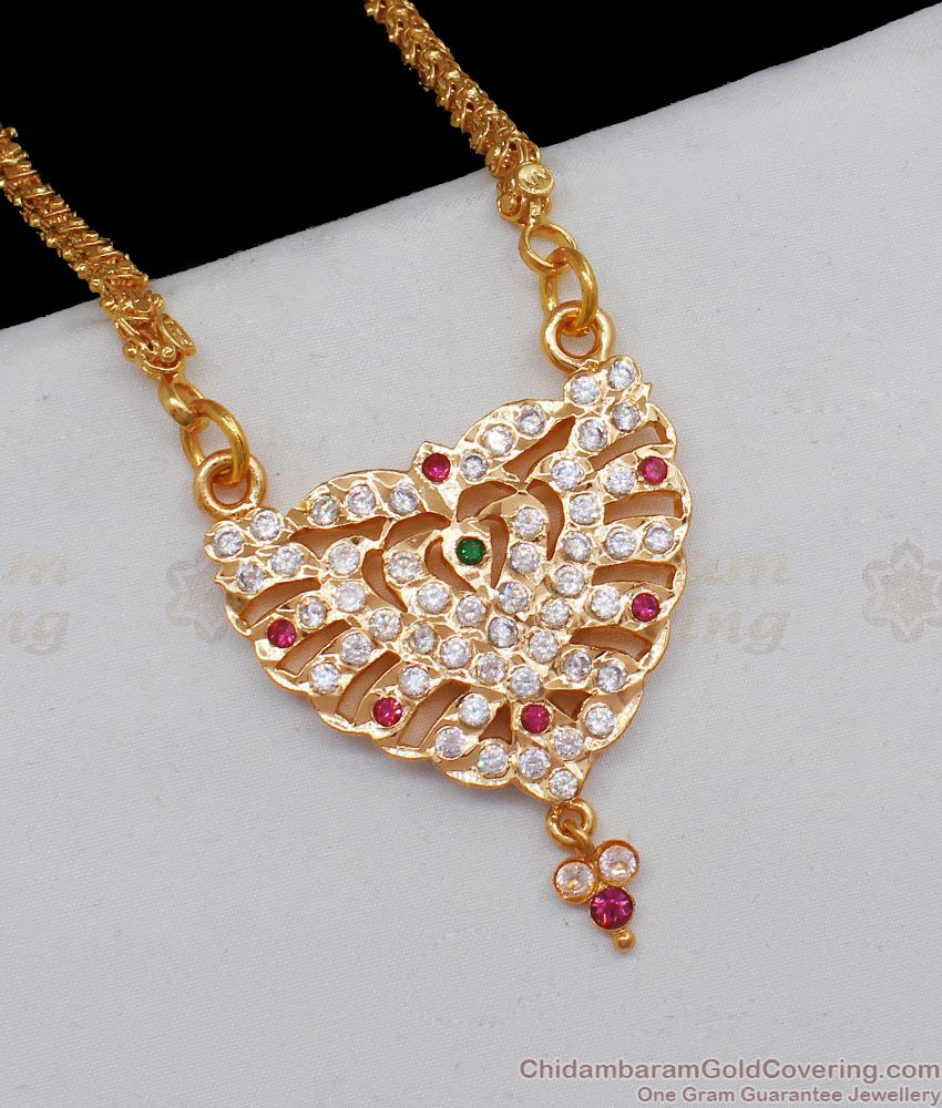 Traditional Design Impon Dollar With Gold Chain Daily Wear Collection BGDR646