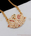 Beautiful Swan Design Impon Dollar Chain Five Metal Jewelry  From Chidambaram Gold Covering BGDR648