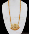 Latest Impon Multi Color Stones Gold Dollar Chain For Ladies BGDR680