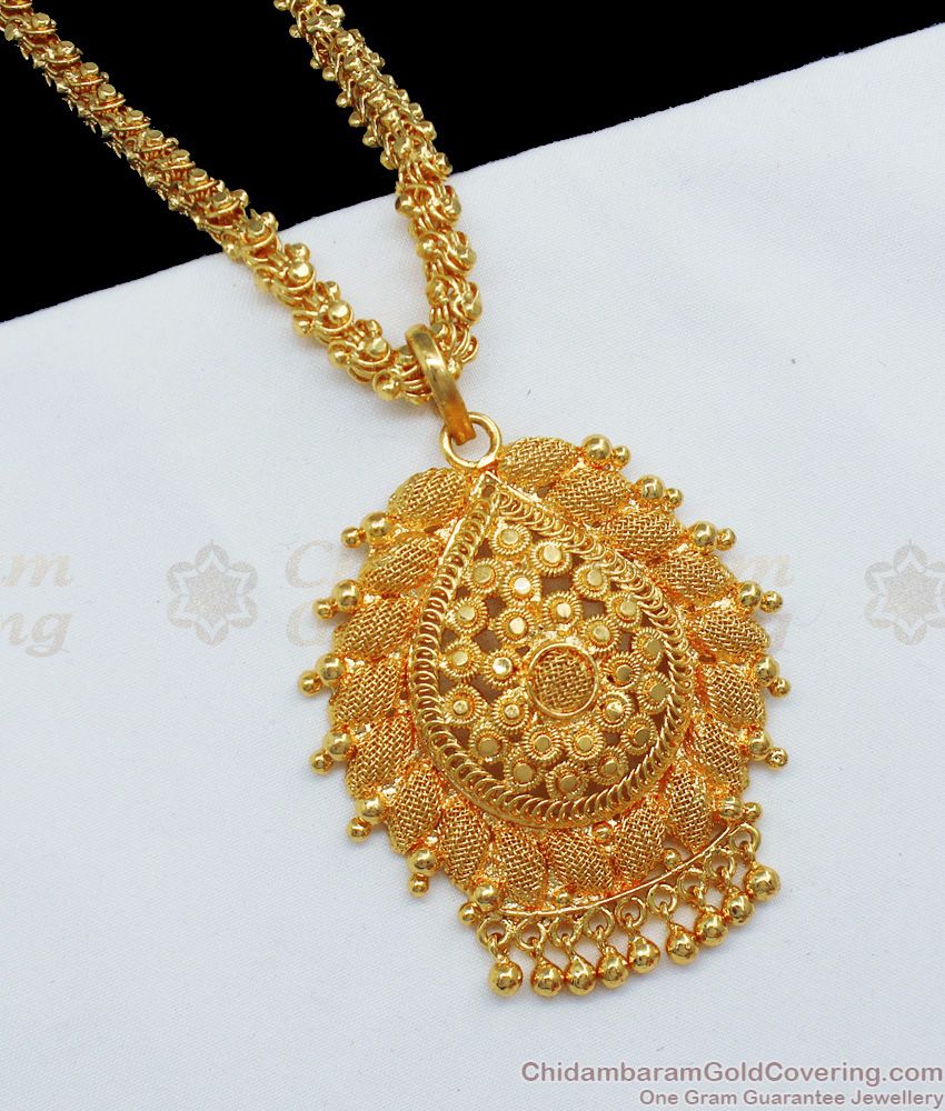 Net Pattern Gold Dollar Chain For Ladies Daily Wear BGDR690