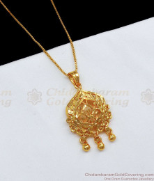 Thin One Gram Gold Dollar Chain For Ladies Daily Wear BGDR691 Thin One Gram Gold Dollar Chain For Ladies Daily Wear BGDR691
