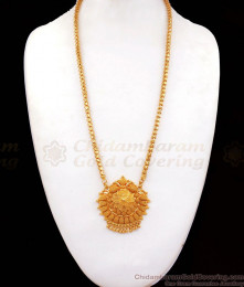 Simple But Stylish Design One Gram Plain Gold Dollar With Chain BGDR713 Simple But Stylish Design One Gram Plain Gold Dollar With Chain BGDR713
