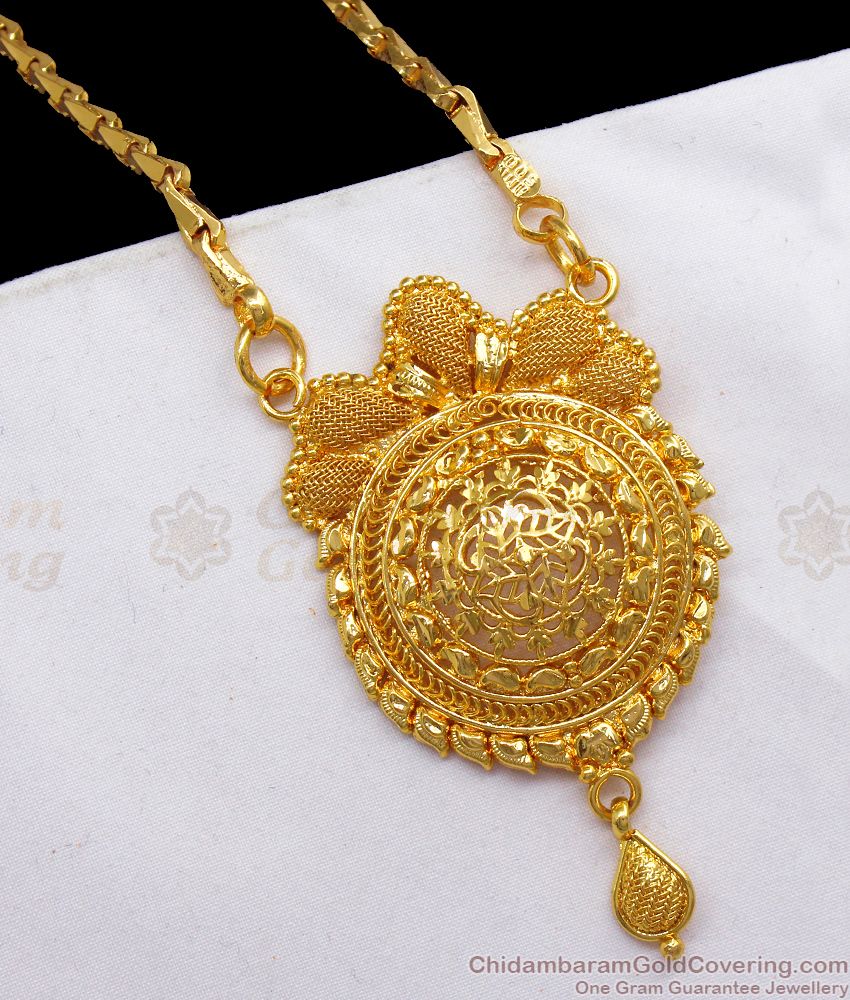 Artistic Design One Gram Gold Chain With Dollar For Women BGDR726