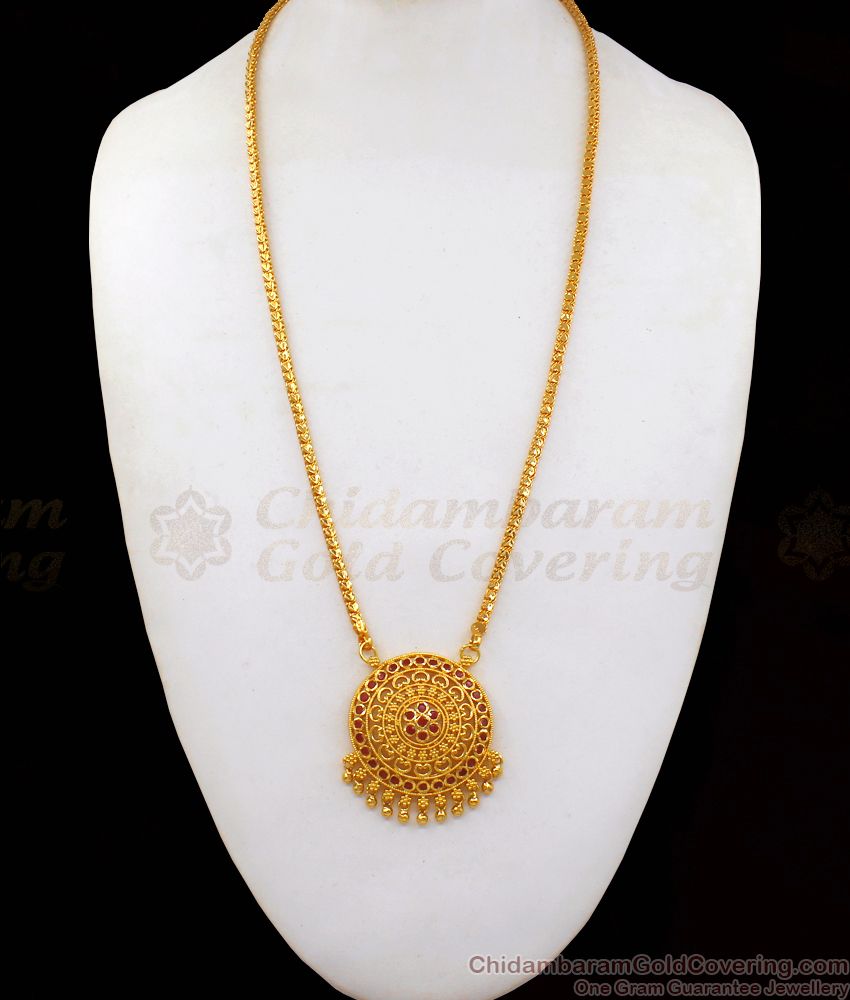 One Gram Gold Dollar Chain For Women Daily Wear BGDR744