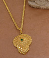 Heart Shape Emerald Green Stone Dollar Chain For Ladies BGDR752 Heart Shape Emerald Green Stone Dollar Chain For Ladies BGDR752