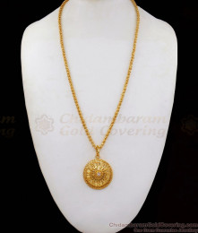 Artistic Clock Design Gold Dollar Chain For Ladies BGDR755