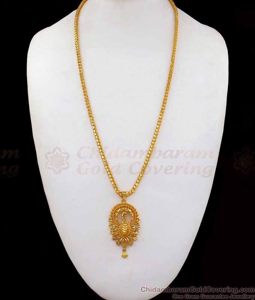 Elegant Peacock Design One Gram Gold Dollar Chain BGDR757