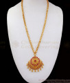 Thick Chain Ruby Stone Big Dollar Gold Design Party Wear BGDR760